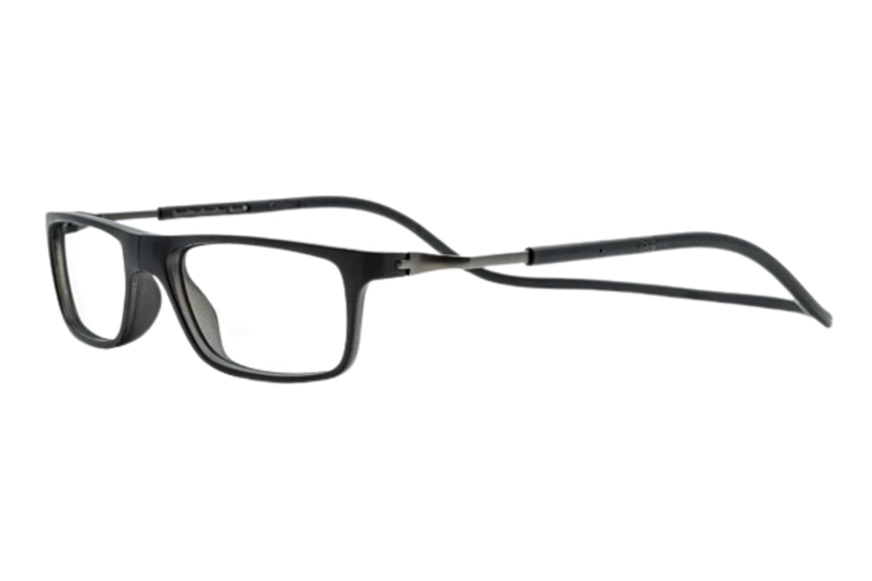 LENTES SLASTIK ÓPTICOS BODO NEGRO CON CLIP MAGNÉTICO - 1