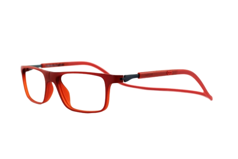 LENTES SLASTIK ÓPTICOS JABBA PRIME ROJO CON CLIP MAGNÉTICO - 1