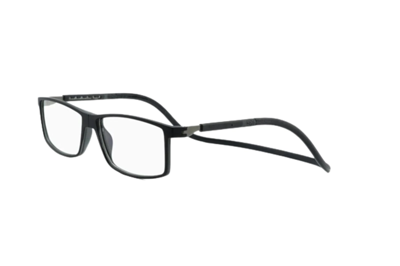 LENTES OPTICOS TREVIL NEGRO CON CLIP MAGNE TICO SLASTIK - 1