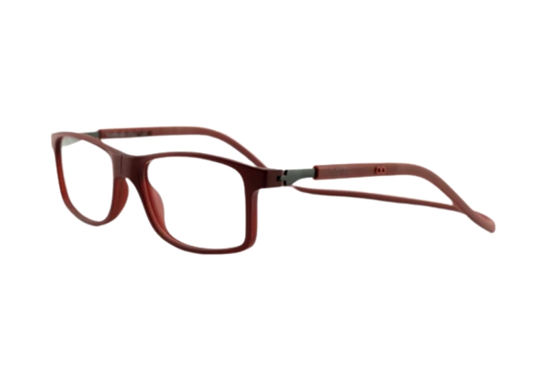LENTES SLASTIK ÓPTICOS KANAN PRIME ROJO CON CLIP MAGNÉTICO - 1