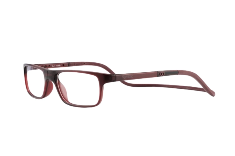 LENTES SLASTIK ÓPTICOS GREEDO BORDO CON CLIP MAGNÉTICO - 1