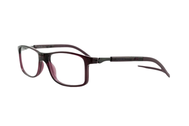 LENTES SLASTIK ÓPTICOS KANAN PRIME BORDO OSCURO CON CLIP MAGNÉTICO - 1