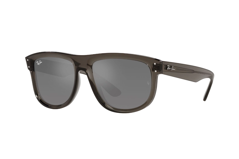 LENTES SOL RAY-BAN BOYFRIEND REVERSE TRANSPARENT DARK GREY ESPEJADOS - 1