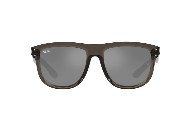 LENTES SOL RAY-BAN BOYFRIEND REVERSE TRANSPARENT DARK GREY ESPEJADOS - 2