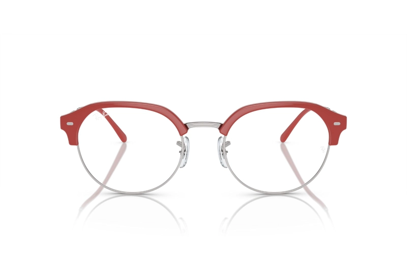 LENTES RAY-BAN ÓPTICOS RED ON SILVER ÓPTICAL - 1