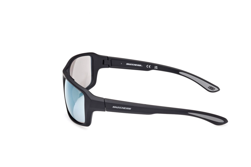 LENTES SOL SKECHERS NEGRO MATE ESPEJADOS - 3