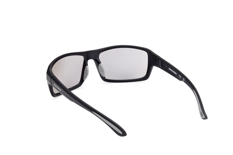LENTES SOL SKECHERS NEGRO MATE ESPEJADOS - 4
