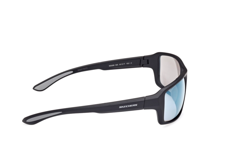 LENTES SOL SKECHERS NEGRO MATE ESPEJADOS - 7