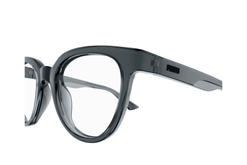 LENTES PUMA ÓPTICOS GRIS TRANSPARENTE SUSTENTABLE - 3