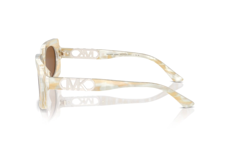 LENTES SOL MICHAEL KORS BORDEAUX BEIGE RAYADO - 3