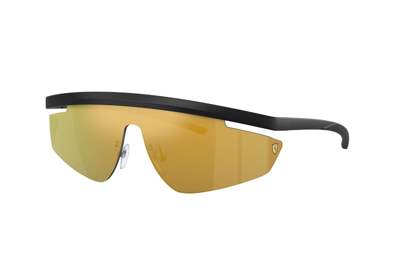 LENTES SOL FERRARI NEGRO MATE ESPEJADOS SCUDERIA - 2