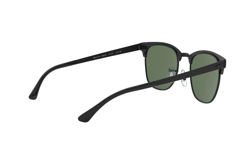 LENTES DE SOL CLUBMASTER METAL NEGRO MATE POLARIZADOS RAY-BAN - 9