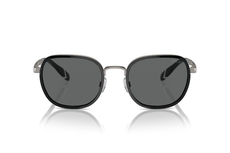 LENTES SOL POLO NEGRO Y PLATA RALPH LAUREN - 1