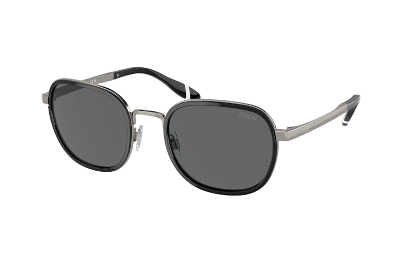 LENTES SOL POLO NEGRO Y PLATA RALPH LAUREN - 2