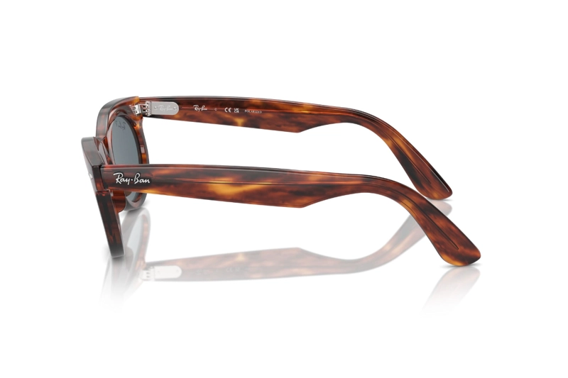 LENTES SOL RAY-BAN WAYFARER OVAL HAVANA RAYADO POLARIZADOS - 3