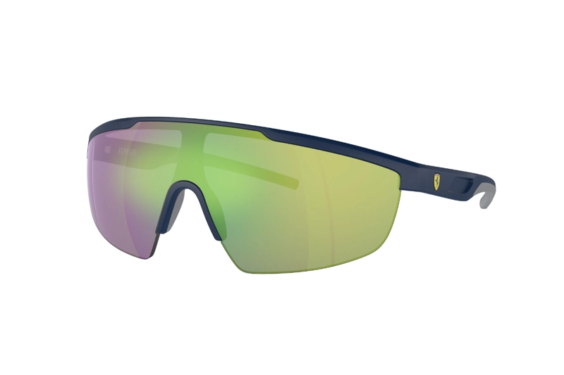 LENTES SOL FERRARI AZUL MATE ESPEJADOS SCUDERIA - 2