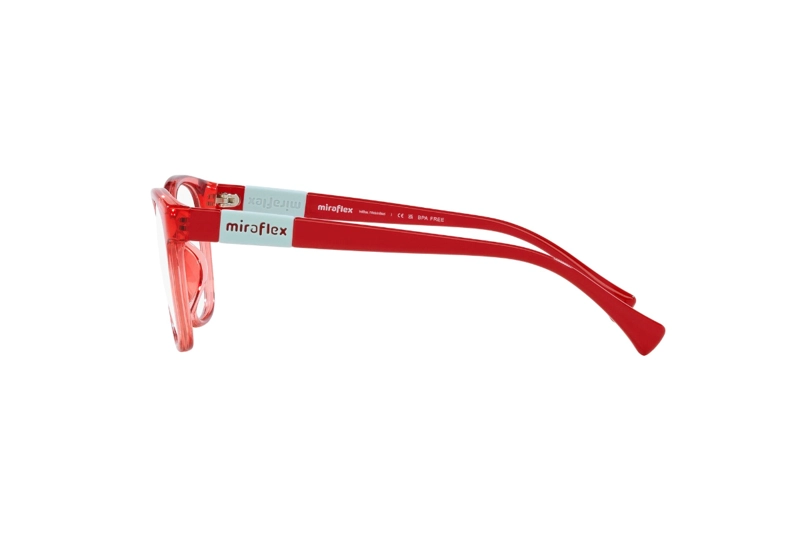 LENTES MIRAFLEX ÓPTICOS ROJO ROSA NIÑOS - 4