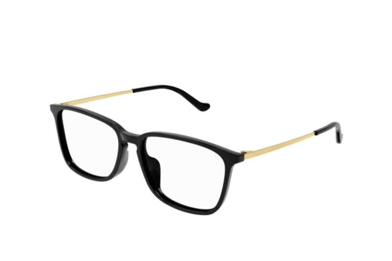 LENTES OPTICOS NEGRO Y DORADO SUSTENTABLE GUCCI - 1