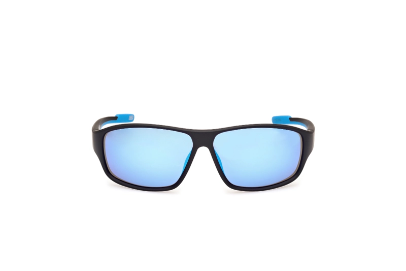 LENTES SOL SKECHERS NEGRO MATE ESPEJADOS - 1