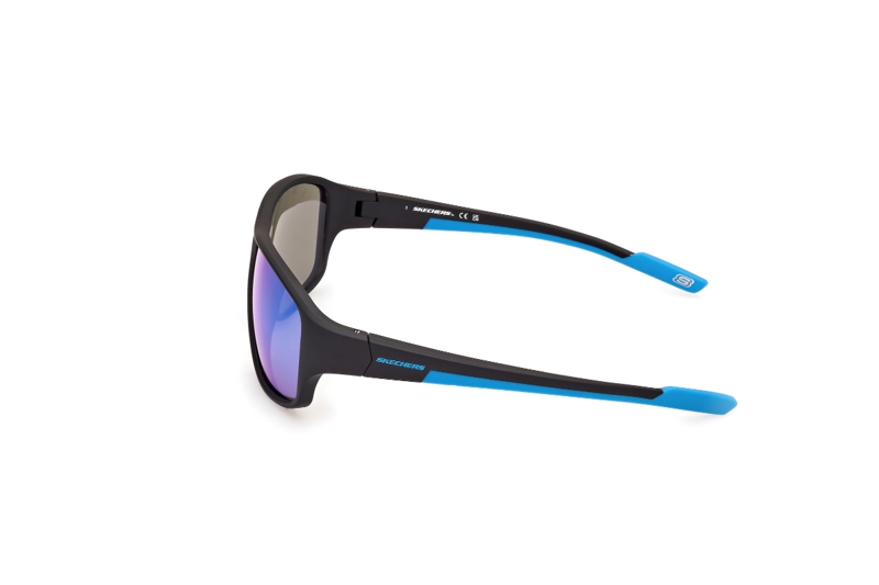 LENTES SOL SKECHERS NEGRO MATE ESPEJADOS - 3