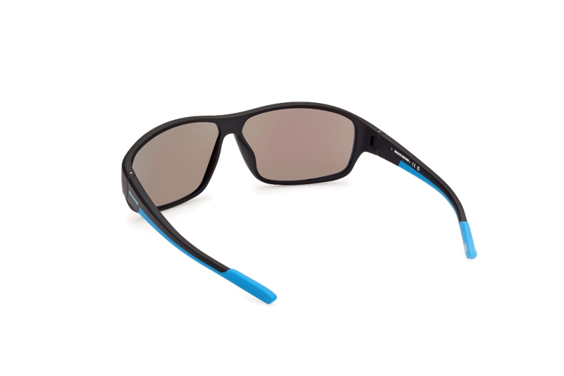 LENTES SOL SKECHERS NEGRO MATE ESPEJADOS - 4