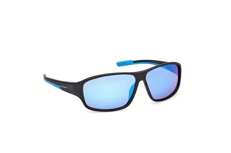 LENTES SOL SKECHERS NEGRO MATE ESPEJADOS - 8