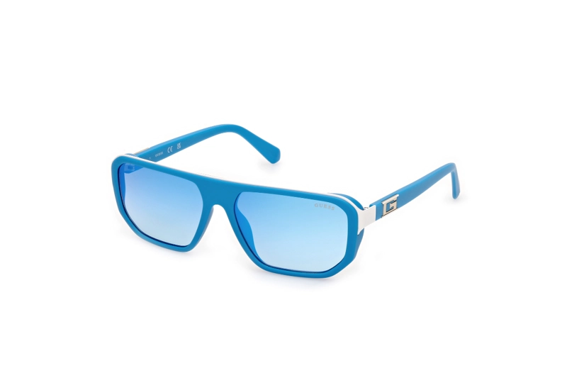 LENTES SOL GUESS AZUL MATE ESPEJADOS - 2