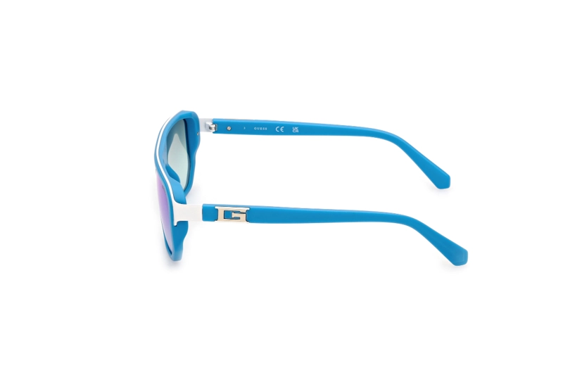 LENTES SOL GUESS AZUL MATE ESPEJADOS - 3