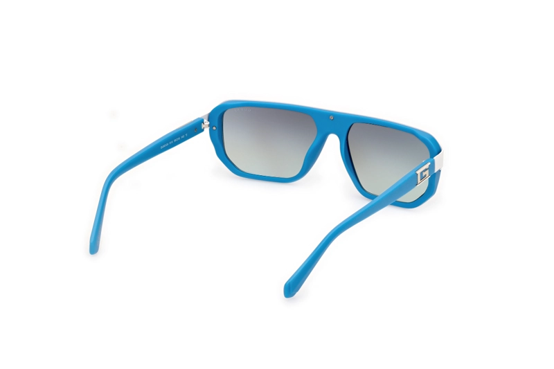 LENTES SOL GUESS AZUL MATE ESPEJADOS - 6
