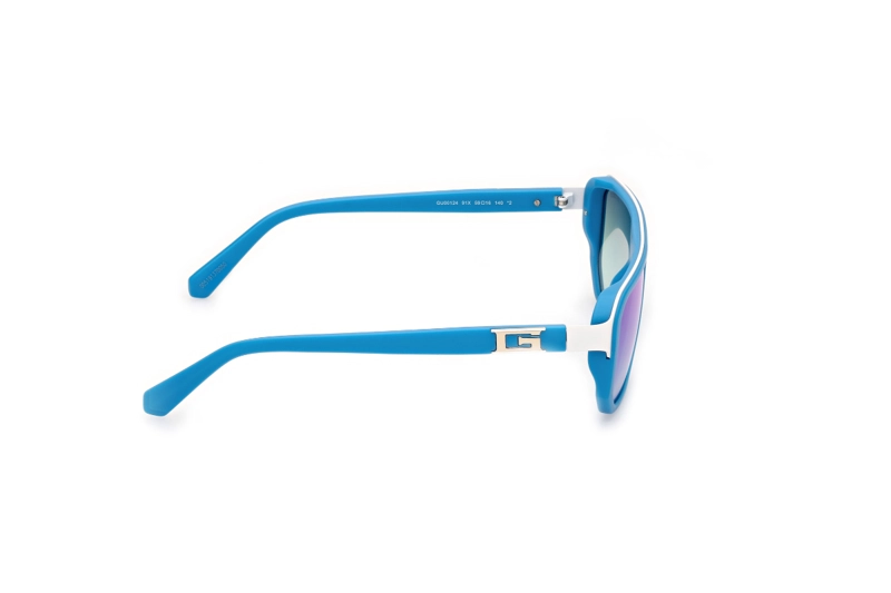LENTES SOL GUESS AZUL MATE ESPEJADOS - 7