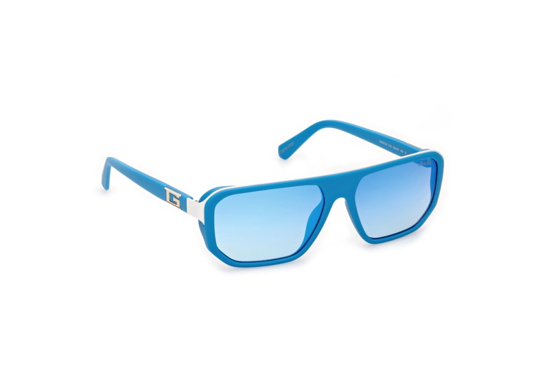 LENTES SOL GUESS AZUL MATE ESPEJADOS - 8