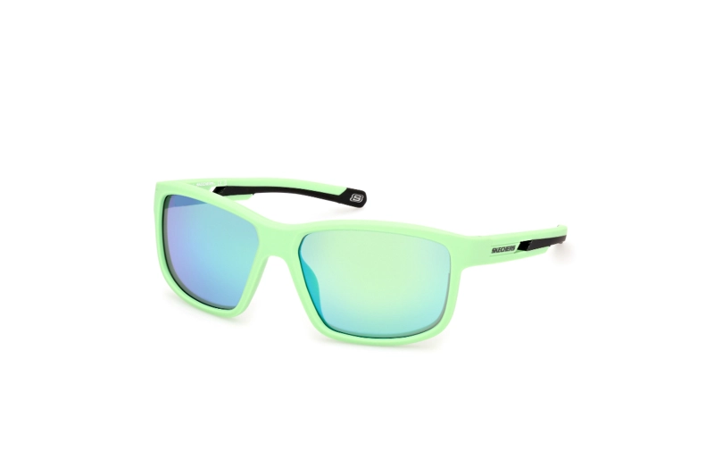LENTES SOL SKECHERS VERDE MATE ESPEJADOS - 2