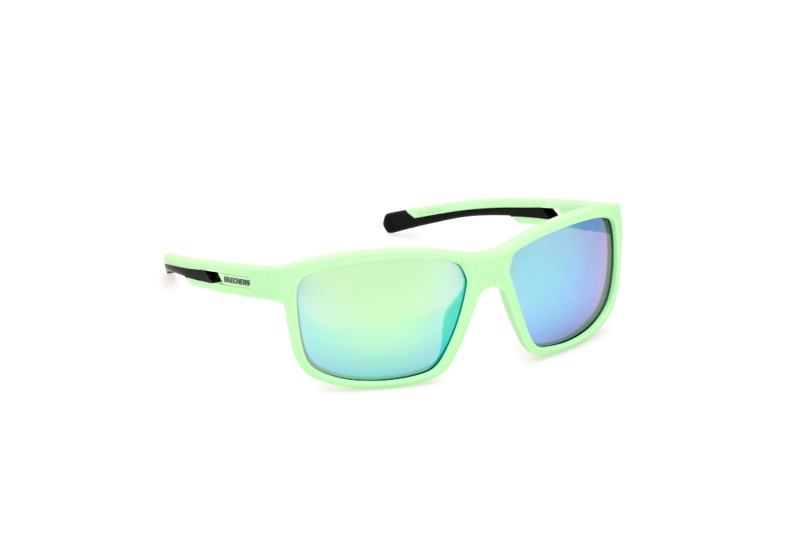 LENTES SOL SKECHERS VERDE MATE ESPEJADOS - 8