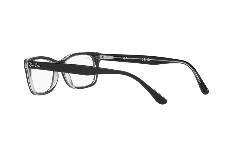 LENTES RAY-BAN ÓPTICOS NEGRO PULIDO ÓPTICAL - 5