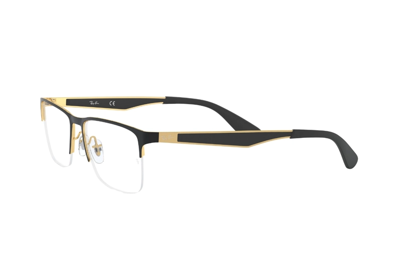LENTES OPTICOS NEGRO PULIDO RAY-BAN OPTICAL - 3