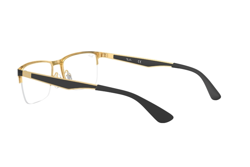 LENTES OPTICOS NEGRO PULIDO RAY-BAN OPTICAL - 5