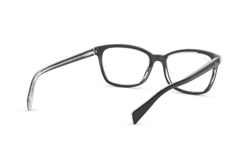 LENTES RAY-BAN ÓPTICOS NEGRO PULIDO ÓPTICAL - 8