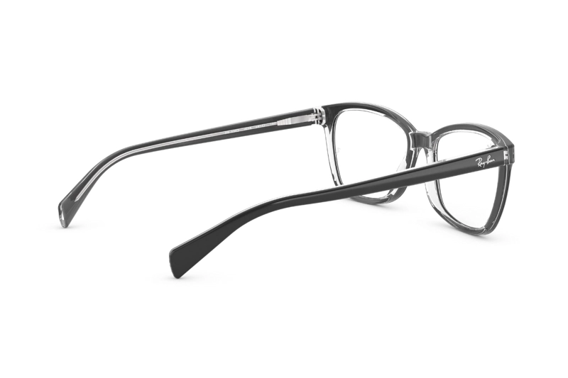 LENTES RAY-BAN ÓPTICOS NEGRO PULIDO ÓPTICAL - 9