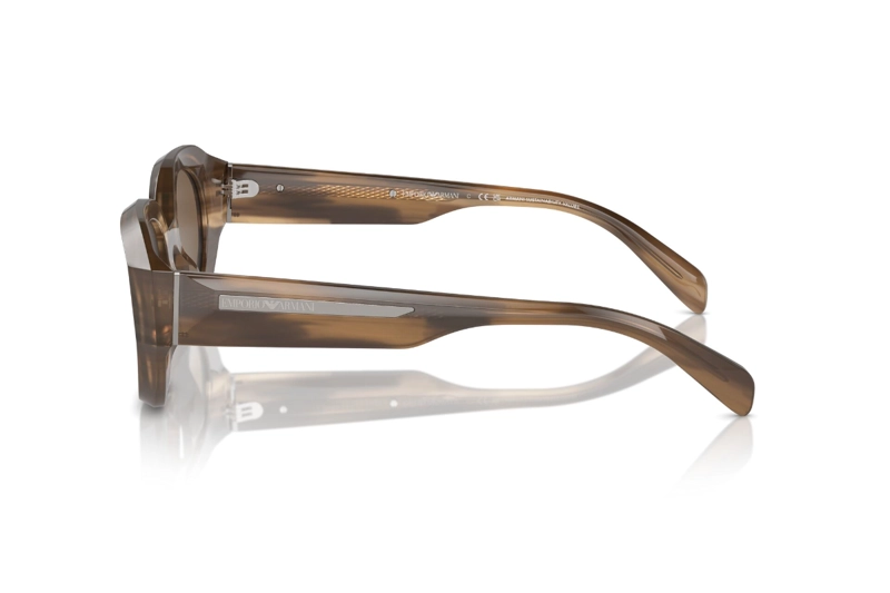 LENTES SOL EMPORIO ARMANI MARRÓN A RAYAS SUSTENTABLE - 3