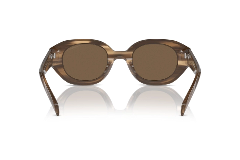 LENTES SOL EMPORIO ARMANI MARRÓN A RAYAS SUSTENTABLE - 4
