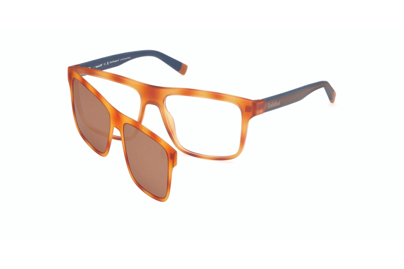 LENTES TIMBERLAND ÓPTICOS HAVANA OSCURO CON CLIP-ON - 3