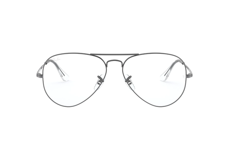 LENTES RAY-BAN ÓPTICOS AVIATOR PLATEADO PULIDO ÓPTICAL - 1