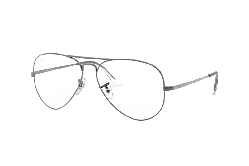 LENTES RAY-BAN ÓPTICOS AVIATOR PLATEADO PULIDO ÓPTICAL - 2