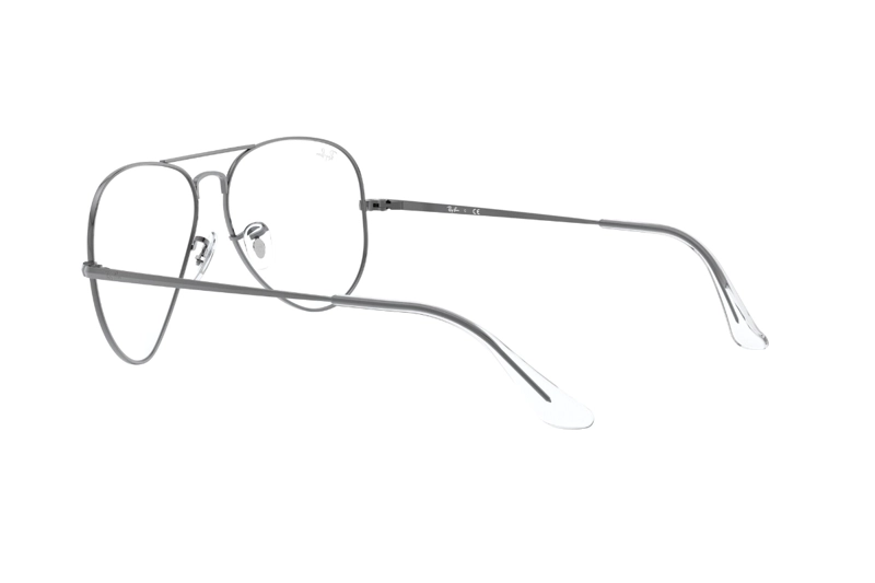 LENTES RAY-BAN ÓPTICOS AVIATOR PLATEADO PULIDO ÓPTICAL - 5