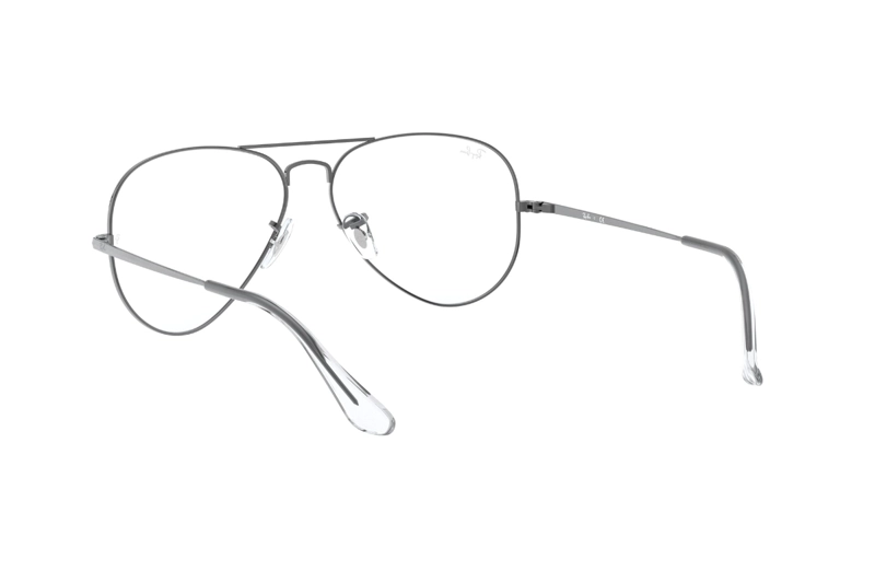 LENTES RAY-BAN ÓPTICOS AVIATOR PLATEADO PULIDO ÓPTICAL - 6