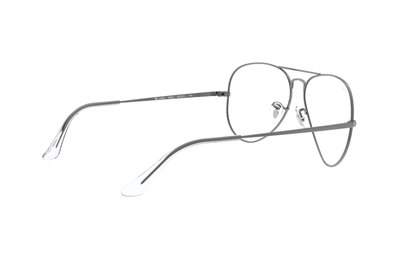 LENTES RAY-BAN ÓPTICOS AVIATOR PLATEADO PULIDO ÓPTICAL - 9