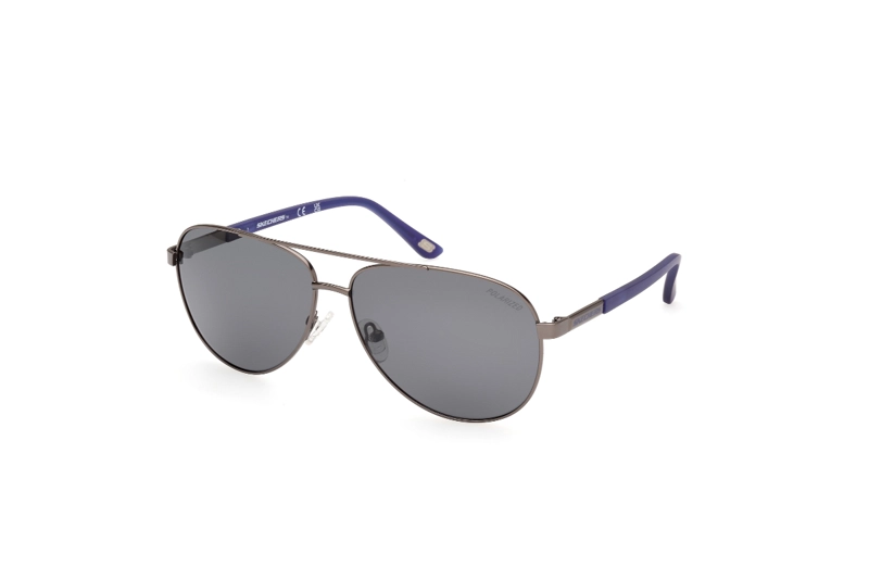 LENTES SOL SKECHERS GRIS MATE POLARIZADOS - 2