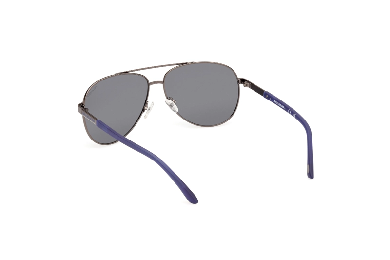 LENTES SOL SKECHERS GRIS MATE POLARIZADOS - 4
