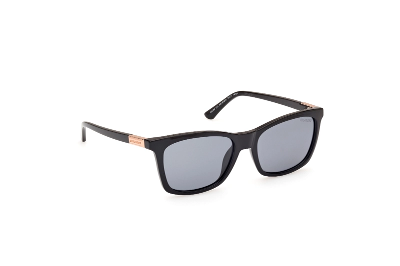 LENTES SOL SKECHERS NEGRO BRILLANTE POLARIZADOS - 8