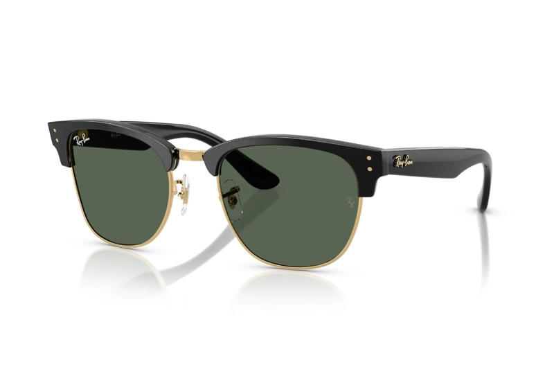 LENTES SOL RAY-BAN CLUBMASTER REVERSE DORADO - 1